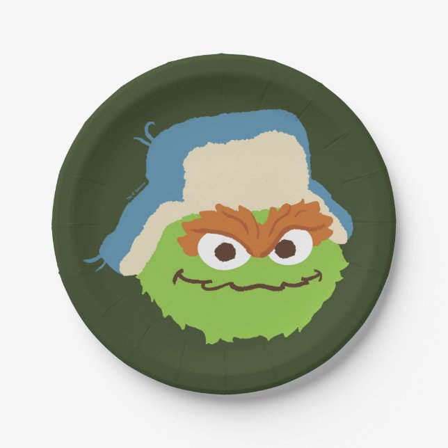 Plato De Papel Oscar el rostro de Grouch Woodland (Anverso)