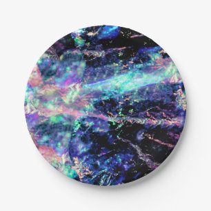 Plato De Papel oscuridad y luz, cristal opal oscuro: