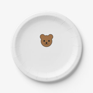 Plato De Papel Osito Bear Face