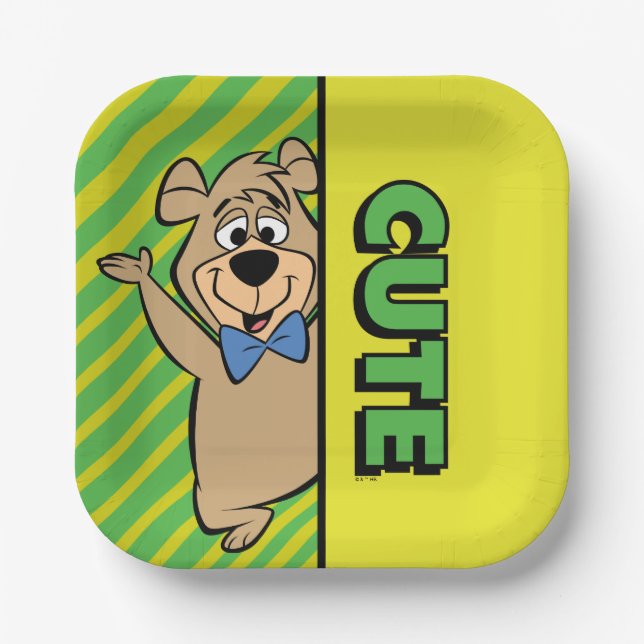 Plato De Papel Oso De Boo-Boo-Cute (Anverso)