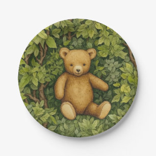 Plato De Papel Oso de peluche de estilo Art Nouveau