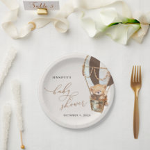 Oso de peluche, globo de aire caliente marrón, Bab