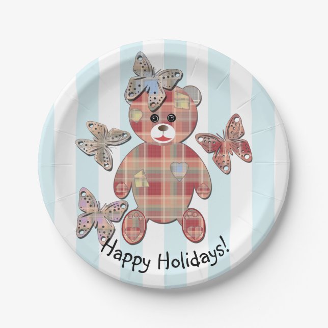 Plato De Papel Oso de Teddy (Anverso)