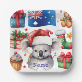 Plato De Papel Oso Koala en tema de Australia