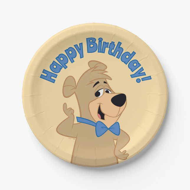 Plato De Papel Oso Precocioso de Boo-Boo (Anverso)