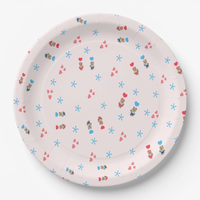 Plato De Papel Osos con globos (Anverso)