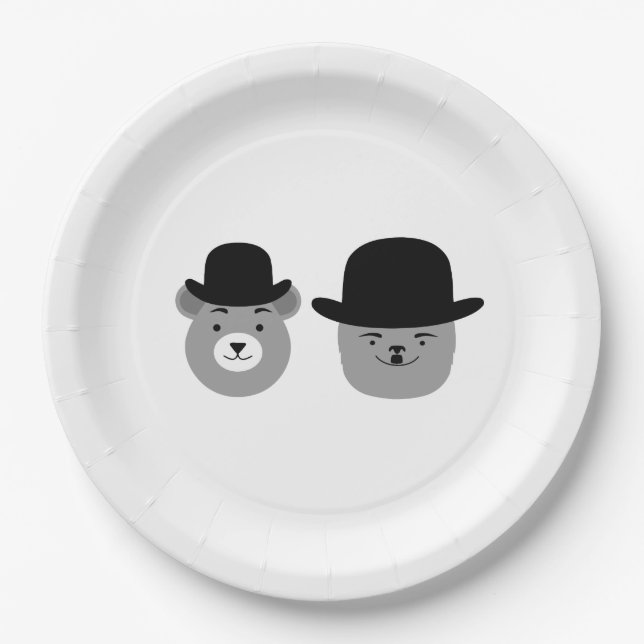 Plato De Papel Osos del desierto (Anverso)