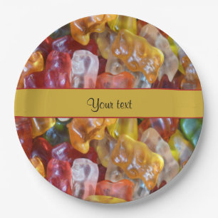 Plato De Papel Osos dulces de Gummi