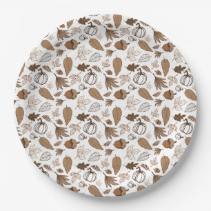 Plato De Papel Otoño