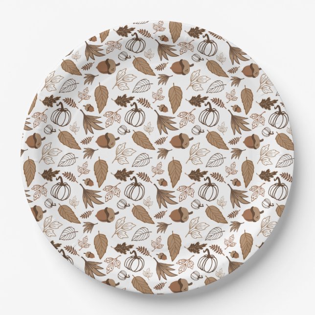 Plato De Papel Otoño (Anverso)