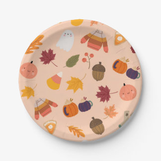 Plato De Papel Otoño Adorable