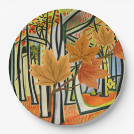 Plato De Papel Otoño asombroso