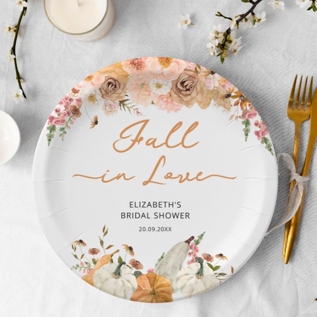 Plato de Papel Otoño Calabaza Rústica (Subido por el creador)