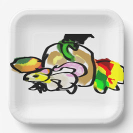 Plato De Papel Otoño del ratón