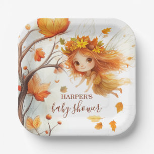 Plato De Papel Otoño Fairy Woodland
