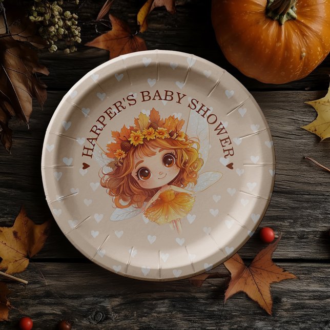 Plato De Papel Otoño Fairy Woodland ( Step into an enchanting autumn forest where fairies flutter, and woodland creatures play. )
