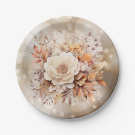 Plato De Papel Otoño la caída de Cute Gnome deja el cumpleaños