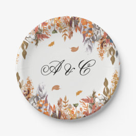 Plato De Papel Otoño Sale Placas de papel de fiesta de boda