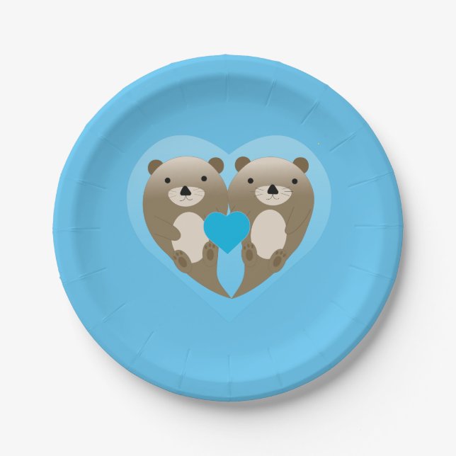 Plato De Papel Otter Love (Anverso)