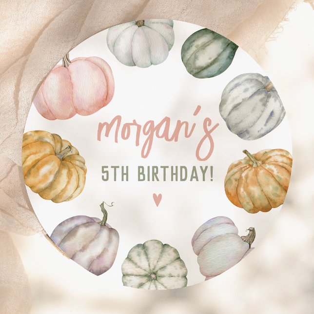 Plato De Papel Our Little Pumpkin Cute Fall Birthday Party (Subido por el creador)