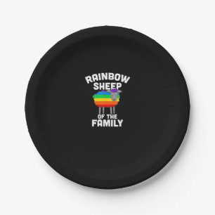 Plato De Papel Oveja Arcoiris De La Familia Orgullo Gay LGBTQ Equ