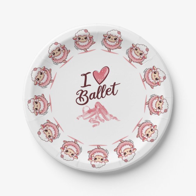 Plato De Papel Oveja ballet (Anverso)