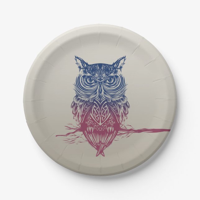 Plato De Papel Oveja celta mágica (Anverso)