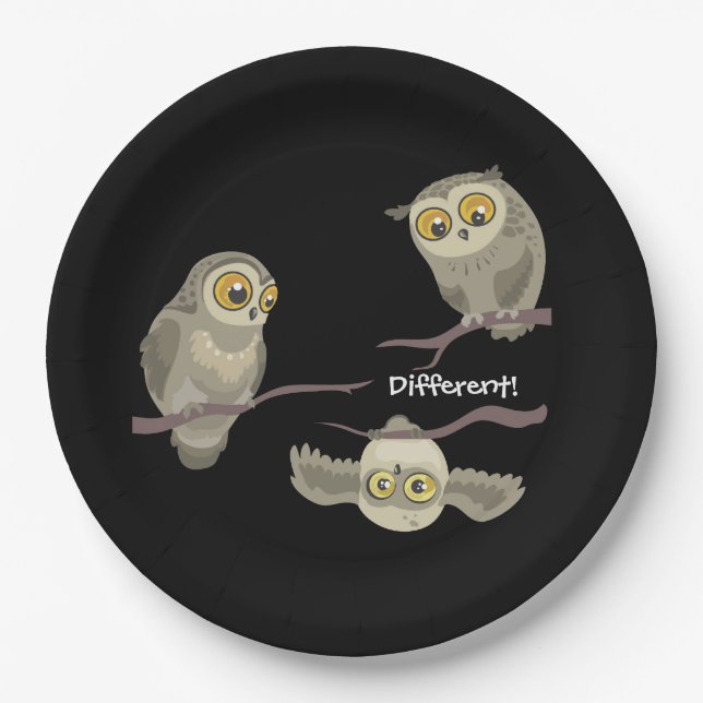 Plato De Papel Oveja diferente al revés (Anverso)