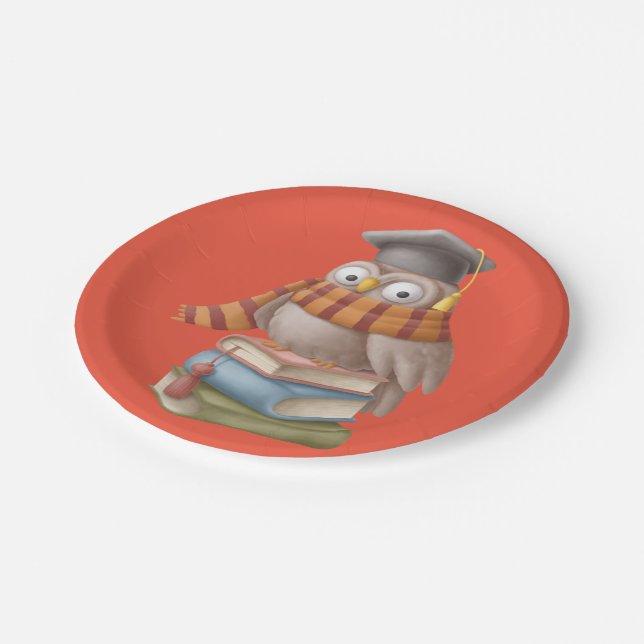 Plato De Papel Oveja estudiantil con libros (Angular)