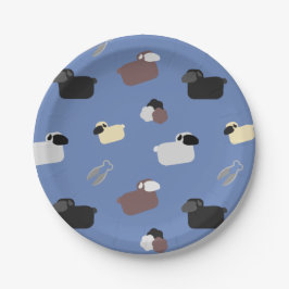 Plato De Papel Ovejas y jaulas