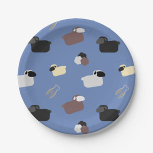 Plato De Papel Ovejas y jaulas