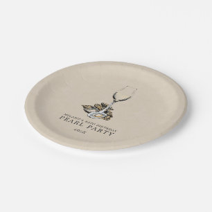 Plato De Papel Oyster Pearl Fiesta