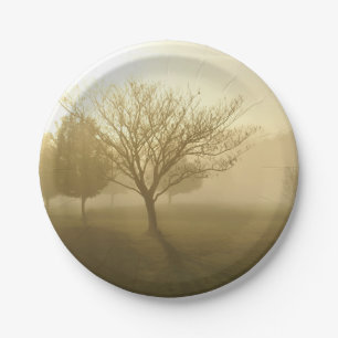 Plato De Papel Ozarks Misty Golden Morning Sunrise