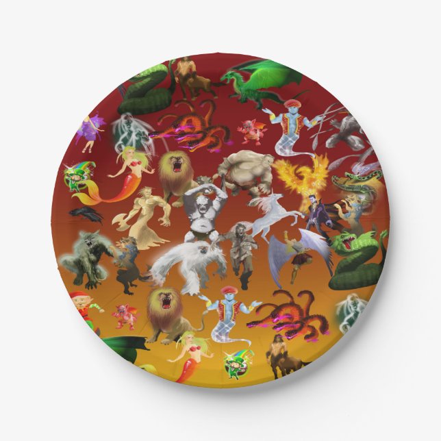 Plato De Papel P es para Placa de papel Phoenix (oro) (Anverso)
