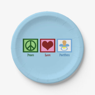 Plato De Papel Pacificadores del amor de la paz