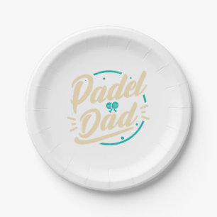Plato De Papel Padel Dad Platform Tennis Paddleball Padel 