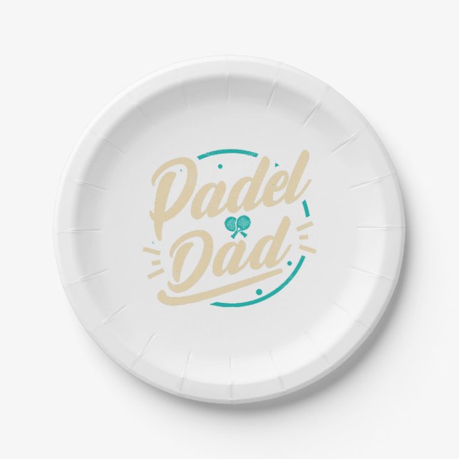 Plato De Papel Padel Dad Platform Tennis Paddleball Padel  (Anverso)