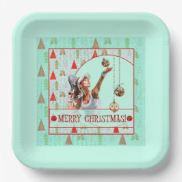 Plato De Papel Padel Paper Plate – Padel Retro Christmas