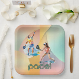 Plato De Papel Padel Paper Plate – The Vibrant Padel Style