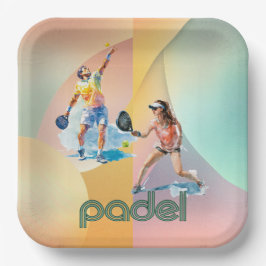 Plato De Papel Padel Paper Plate – The Vibrant Padel Style