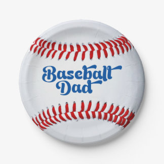 Plato De Papel Padre de béisbol