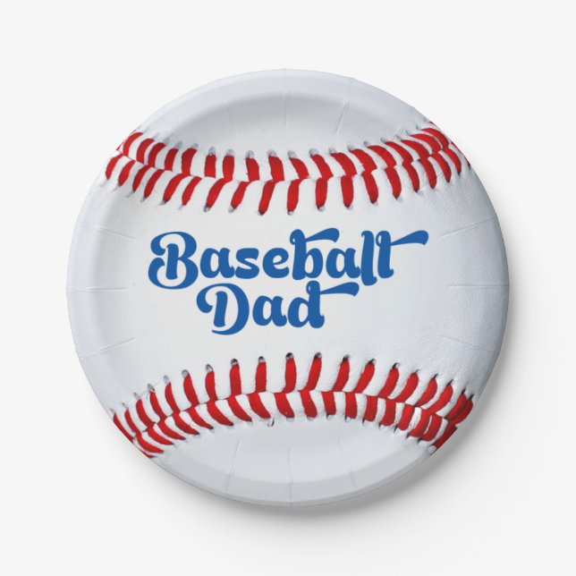 Plato De Papel Padre de béisbol (Anverso)