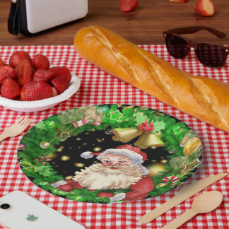 Plato De Papel Padre Navidad: Un icono festivo