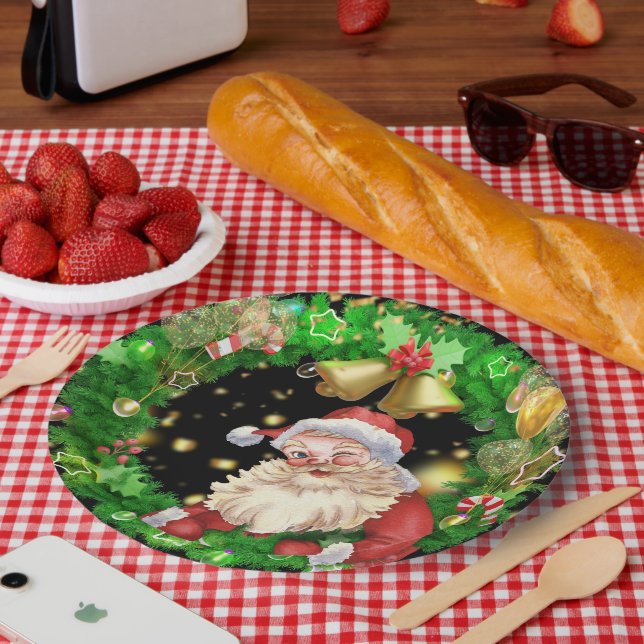 Plato De Papel Padre Navidad: Un icono festivo (Picnic)