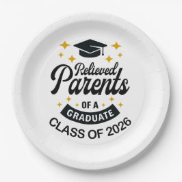 Plato De Papel Padres aliviados de graduado divertida graduación 