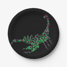 Plato De Papel Paint Green Scorpian