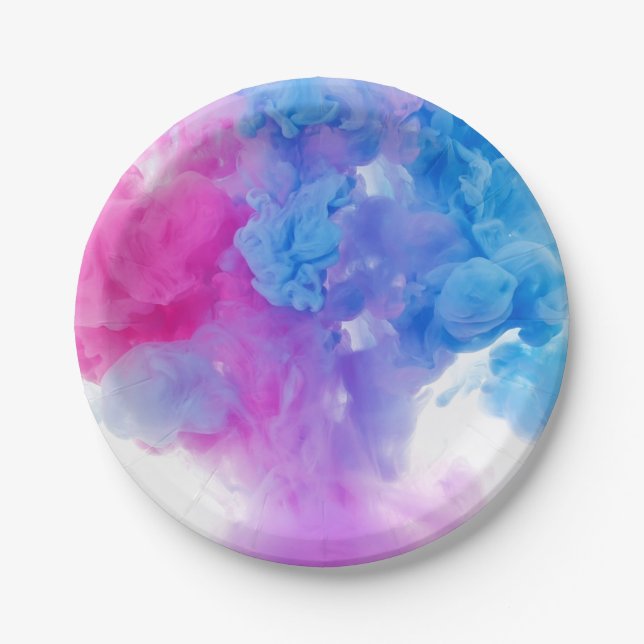 Plato De Papel Paint Plumes (Anverso)