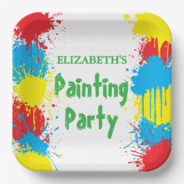 Plato De Papel Painting Party Kids Birthday