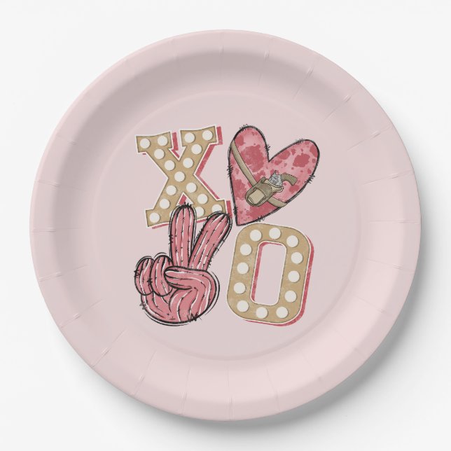 Plato De Papel País XOXO - Wild West Love (Anverso)
