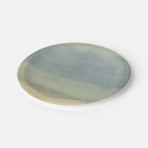 Plato De Papel Paisaje abstracto con el cielo cubierto